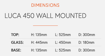 Luca 450 Wall Mounted from Flamerite